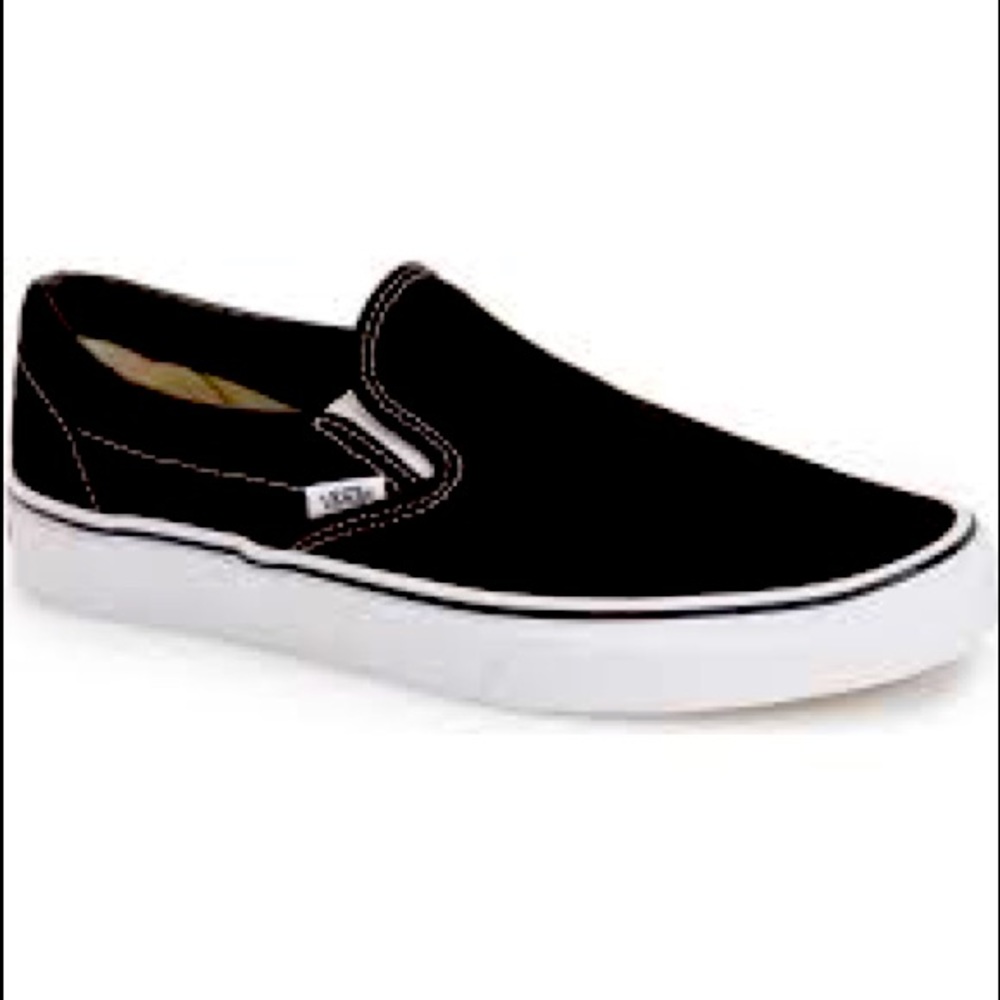 Black slip on vans - classic